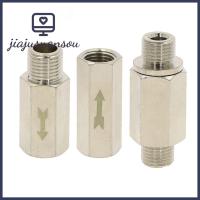 JIAJUSUANSOU วาล์วอากาศวาล์วตรวจสอบแบบ Pneumatic 1/8 "1/4" 3/8 "1/2" ค่าตรวจสอบก๊าซปลายบากท่อนิกเกิลชุบน้ำก๊าซน้ำมันวาล์วควบคุมที่ทนทาน