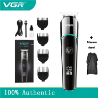 VGR เครื่องตัดแต่งผมไฟฟ้าผม Clipper จอแสดงผลแอลอีดี R-Shaped Design ตัดผม V-291