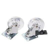 4PCS/Lot Clear Swivel Casters Mute w/ Brake Lock 360 Degree Ball Bearing Casters Wheels Top Plate 1.5 /2 /3 inch ruedas