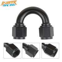 Universal Aluminum Anodized Black Female Thread 180 Degree Swivel Coupler Fitting Adapter Union Hose End Pipe Connectors