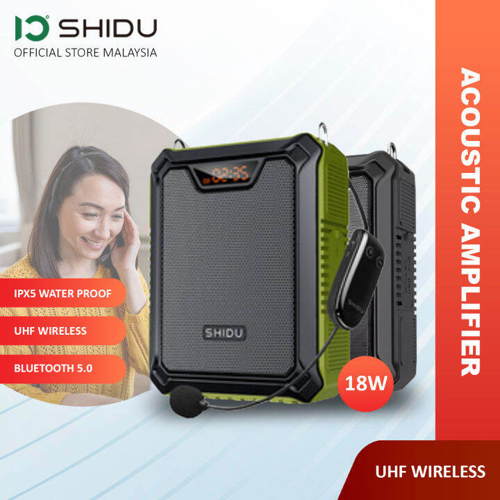 Shidu M W Uhf Wireless Voice Amplifier Portable Loud Speaker Lazada