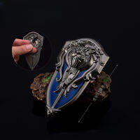 World Of Warcraft รูปอาวุธ Lion Shield 9ซม. โลหะอะนิเมะเกม Action Figure อาวุธเครื่องประดับของขวัญของเล่นสำหรับชาย