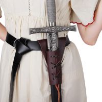 【cw】 Medieval Waist Sheath Scabbard Holder Adult Men Larp Battle Costume Rapier 【hot】