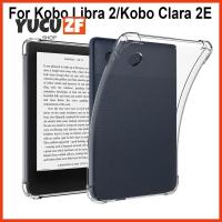 YUCUZF เคสด้านหลังเคสแบบโปร่งใสกันกระแทกสำหรับ Kobo Libra 2 /Kobo Clara เคสอุปกรณ์อ่านอีบุ๊คแบบมืออาชีพทำจากเคสห่อหุ้มสำหรับ Kobo Libra 2 /Kobo Clara 2E