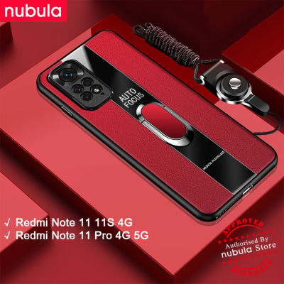 NUBULA Xiaomi Redmi Note 11 Pro 4G 5G | Redmi Note 11 11S 4G เคสหนัง PU นิ่มขอบกันกระแทกฝาหลัง Hp Redmi Note 11 Pro เคสโทรศัพท์มือถือพร้อมที่ยึดแม่เหล็กขาตั้งสายคล้องมือสำหรับ Redmi Note 11 Pro 11S