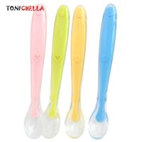 1Pc Silicone Baby Feeding Training Spoon Infant Safety Soft Tableware Newborn Learning Spoons Flatware Feeder Utensils CL5398 Bowl Fork Spoon Sets
