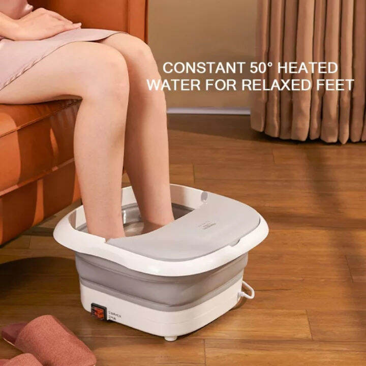 Foldable Foot Spa Tub Feet Massager Automatic Heating Pedicure Foot