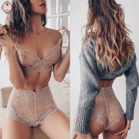 Daily Women Sexy Lingerie Lace Underwear See-Through Nightwear Briefs Bra Sets