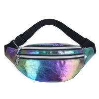 Holographic กระเป๋าคาดเอวกระเป๋าคาดเอวกระเป๋าเข็มขัดกีฬาสะโพก Crossbody ไหล่กระเป๋า