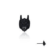 ake ake The Holy Pixiu Earring Stud  - Black  ต่างหูเงินแท้ 925ปักก้าน ลายปี่เซี๊ยะมงคล ขัดเงาพิเศษชุบแบลกโรเดียม **จำหน่ายเป็นข้าง/ชิ้น