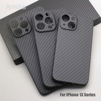 Amstar Pure Carbon Fiber Lens Protection Phone Case for iPhone 14 13 12 11 Pro Max 13 Mini 14 Max Ultra-thin Carbon Fiber Cover