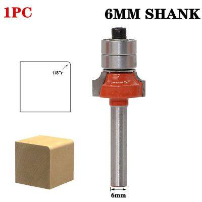 1pc 6mm Shank Corner Round-Over Edging Wood Router Bit พร้อมแบริ่งทังสเตนคาร์ไบด์ Router Bits Ror Wood Wood เครื่องมืองานไม้