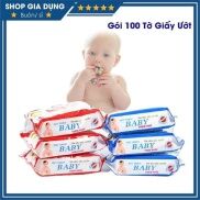 Combo 10 bịch GIẤY ƯỚT BABY-KHĂN GIẤY ƯỚT BABY SIÊU MỀM DỊU NHẸ