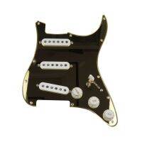 WK-Guitar Pickups SSS 60s Style single coils Alnico 5 Pickups 7-Way Loaded Prewired Golden mirror Pickguard