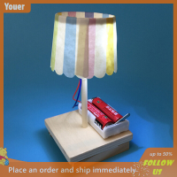 【Youer】 เด็กวิทยาศาสตร์ทดลอง DIY ของเล่นขนาดเล็กโคมไฟไม้ Gizmo Toys set