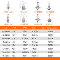 OSRAM H3 H4 H7 3200พัน12โวลต์สายเดิมอะไหล่ H ead Light ไฟตัดหมอกรถ OEM หลอดฮาโลเจนหลอดไฟอัตโนมัติทำในประเทศจีน1X