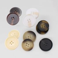 10Pcs/Set Resin Imitation Horn Buttons 4 Holes Button for Clothing Sweater Suit Coat Vintage Decorations DIY Sewing Accessories Haberdashery