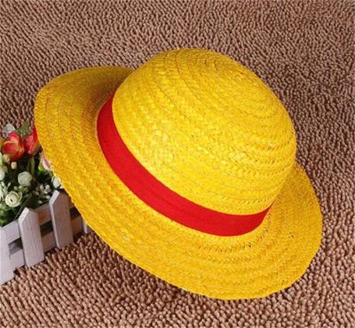 【Direct-sales】 （hgestore） หมวกหมวกชายหาดหมวกฟางอะนิเมะหนึ่งอนิเมะลูฟฟี่ A665คอสเพลย์ฮาโลวีน