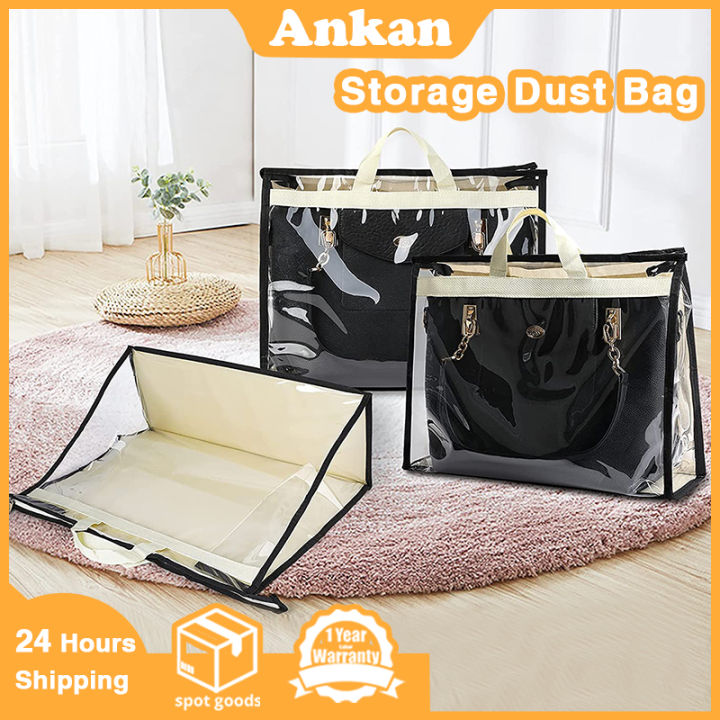 Dust-Proof Handbag Storage Bag Transparent Hanging Cover with Zipper High  Capacity Storage Bags Organizer