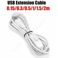 ∈№ LED Rigid Strip USB Connector Cable ON/OFF Switch Electrical Wire USB Power Extension Cable For 3D Table Lamp Bulb Lighting DIY