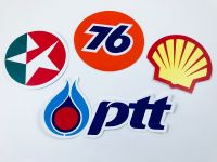 สติ๊กเกอร์ ปตท Ptt Shell Caltex 76 สติกเกอร์ น้ำมัน รถแข่ง [4ชิ้น] แต่งรถ ติดรถ มอเตอร์ไซค์ รถยนต์  PVC Sticker Racing Car Motorbike ติดกระจก ข้างรถ ท้ายรถ