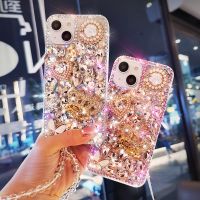 {Chaoke digital branch} สำหรับ IPhone 13 Pro Max เคสโทรศัพท์เพชรเต็มเคสสุดหรูสำหรับ IPhone 11 12สร้างสรรค์มีสไตล์แฟชั่นสายคล้องแบบมีเคสเคสโทรศัพท์