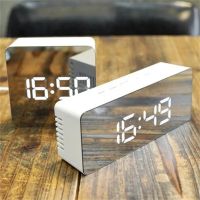 Multifunction Digital Alarm Clock LED Mirror Clock with Dimmer Snooze Temperature Function for Bedroom Office Travel Home Decor