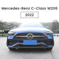 สำหรับ Mercedes-Benz C-Class W206 2022รถสปอยเลอร์ด้านหน้า AMG อุปกรณ์จัดแต่งทรงผมไฟตัดหมอกกรอบ Air Intake Guard