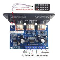 2.1 Channel Digital Power Amplifier Board with Remote Control 2x25W+50W BT5.0 Subwoofer Class D Amplifier Board DC12-20V