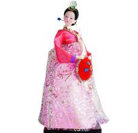 traditional Korean Resin Doll 30CM Exquisite Hanbok Dolls For Home Decoration Korean Folk Doll Statuette Dolls Art Crafts ZL234