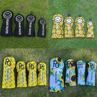 Golf Club Head Cover Wooden Club Head Cover Exported To Japan And South Korea PG Smiling Face Cap Cover GOLF Fairway Wood Protection Cover