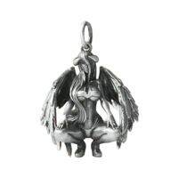 สร้อยคอจี้สวดมนต์แบบคลาสสิก Silver Devil Archangel Wings Chain คอเครื่องประดับ Hip Hop สำหรับ Men Women Accessories