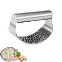 ETXLMETJMA Garlic Press Rocker Stainless Steel Garlic Crusher Garlic Mincer Presses Ginger Press Squeezer Kitchen Gadgets KC0322