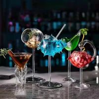 【CW】☍㍿  Cocktail Glass Jellyfish Globefish Shaped Glasses Drinks Wine Cup Bar Wedding