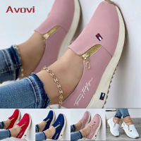 Avovi รองเท้ากีฬารองเท้าผ้าใบสตรีมีซิป,รองเท้ากีฬา Comfort พื้นนุ่มรองเท้าระบายอากาศลำลอง