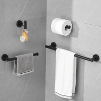 Wall Mount Toilet Towel Paper Holder Adhesive Black Silver Kitchen Roll Paper Stand Hanging Napkin Rack Bathroom Accessories WC Toilet Roll Holders