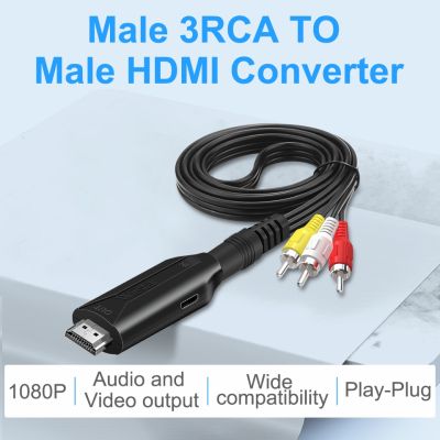 Chaunceybi Male AV/CVSB L/R Video to HDMI  Scaler Converter 1080P Support NTSC