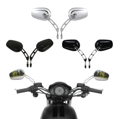 ♀☎Graphy กระจกมองข้างด้านหลัง8มม. อเนกประสงค์สำหรับรถจักรยานยนต์ Harley Road King Touring XL883 Sportster 1200 Fatboy Dyna Chopper Softail