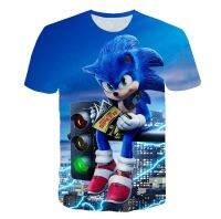 2023 New Yellow Sonic Tshirt Kids Clothes Boys Cartoon Game Super Sonic Boys Clothes Men Women T-shirt Summer Clothes For Girls