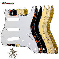 Pleroo Pickguard กีตาร์ปิ๊กกีตาร์สำหรับรถปิคอัพพร้อมปิคอัพ Strat คอยล์เดี่ยวแบบติดด้านหลังสามอันและวินเทจ65