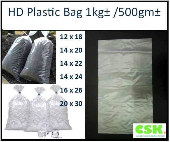 Hd Plastic Bag 1kg±500gm± Plastik Bungkus Air Batu Plastik Bag Besarice Bag 12x1814x20 4877
