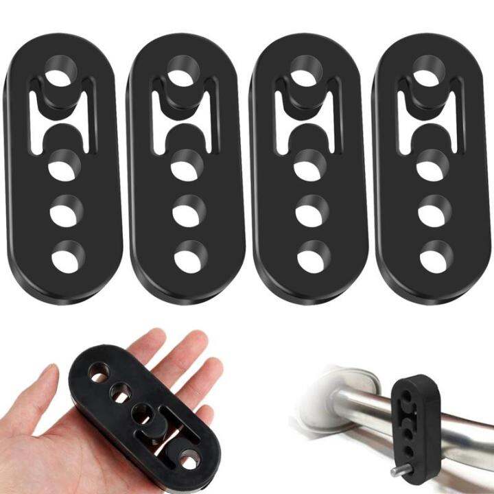 4ชิ้น4หลุมไอเสียท่อแขวนยางไอเสีย-m-ount-b-racket-ช็อกดูดซับทนความร้อนไอเสียฉนวนกันความร้อนท่อไอเสียแขวนสากลรถไอเสีย-silencer-เมาสำหรับยานพาหนะส่วนใหญ่
