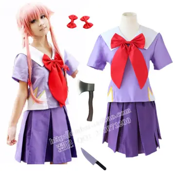 Mirai Nikki Future Diary Akise Aru Uniform Cosplay Party Costume