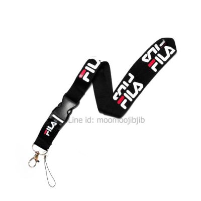 Lanyard FILA สาย​คล้อง​คอ​ สายห้อย​บัตร​ สายหนา 2.5 ซม.สกรีนไม่ลอก