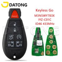 JHTJHNDTGFJHND Datong World Car รีโมทคอนโทรลสำหรับ Chrysler Town &amp; Country Jeep Dodge M3N5WY783X/IYZ-C01C ID46ชิป433Mhz Keyless Card