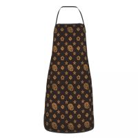 Unisex Luxury 974 Reunion Island Pattern Bib Apron Adult Women Men Chef Tablier Cuisine for Cooking Kitchen Painting