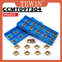 TEWIN เปลี่ยนกลึงแทรก CCMT09T304 UE6020ภายในเปลี่ยนเครื่องมือคาร์ไบด์แทรก CCMT 09T304โลหะกลึงเครื่องมือแทรก