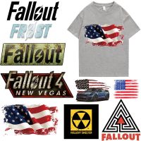 ▪✼ Fallout Shelter Sign Patches American Flag Iron-on Transfers for Clothing Thermoadhesive Patch Stickers Mens T-shirt Appliques