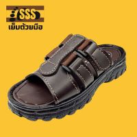 JGI พระสงฆ์ SSS Warder 9201 40-45 รองเท้าแตะผู้ชาย รองเท้าแตะหนัง PU รองเท้าแตะสวม รองเท้าพระสงฆ์ สไตล์วอคเกอร์ (ดำ,น้ำตาล) ถวายพระ  สำหรับพระสงฆ์