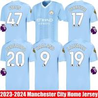 เสื้อกีฬาแขนสั้น ลายทีมชาติฟุตบอล MAC PL Haaland Bernardo Foden Alvarez Grealish De Bruyne SY3 2023-24 พลัสไซซ์ สําหรับผู้ชาย และผู้หญิง YS3